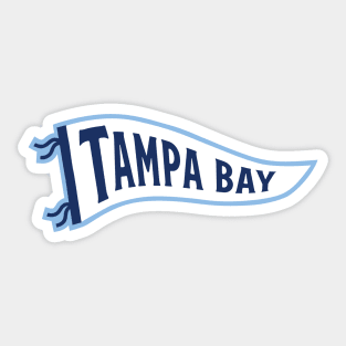 Tampa Bay Pennant - Light Blue Sticker